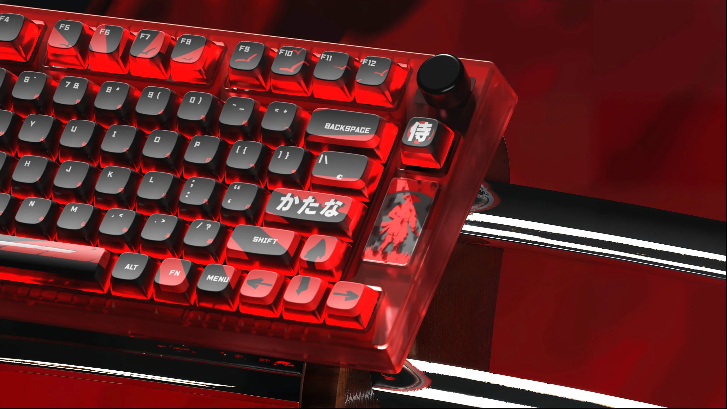 QwertyKey75 Samurai Bluetooth Wireless Hotswap RGB VIA/QMK Gasket Mounted Mechanical Gaming Keyboard