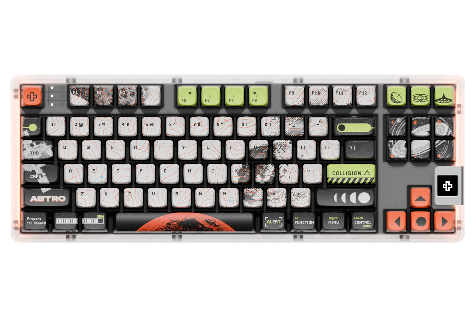 QwertyKey80 Astro Bluetooth Wireless Hotswap RGB QMK/VIA-L Gasket Mounted Mechanical Gaming Keyboard with Screen