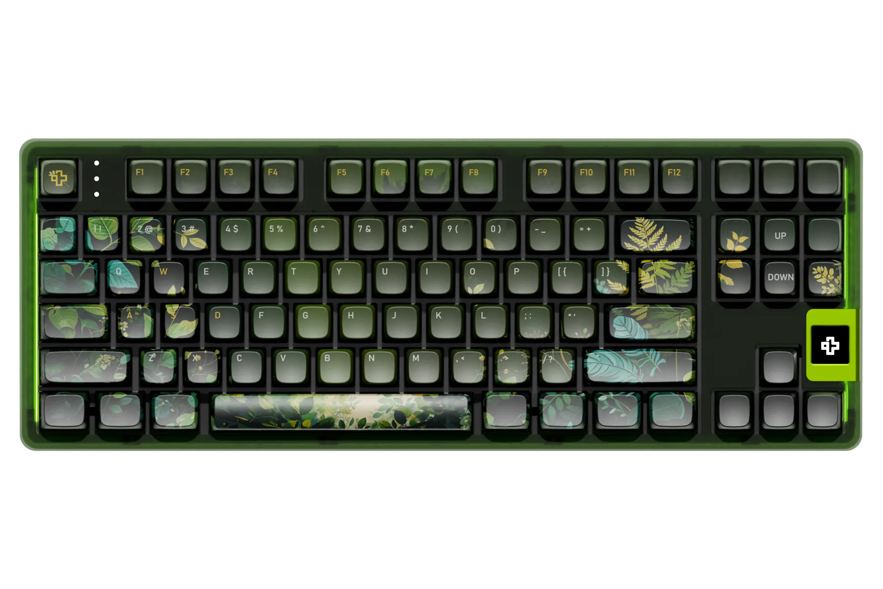 QwertyKey80 Leaf Bluetooth Wireless Hotswap RGB QMK/VIA Gasket Mounted Mechanical Gaming Keyboard with Screen