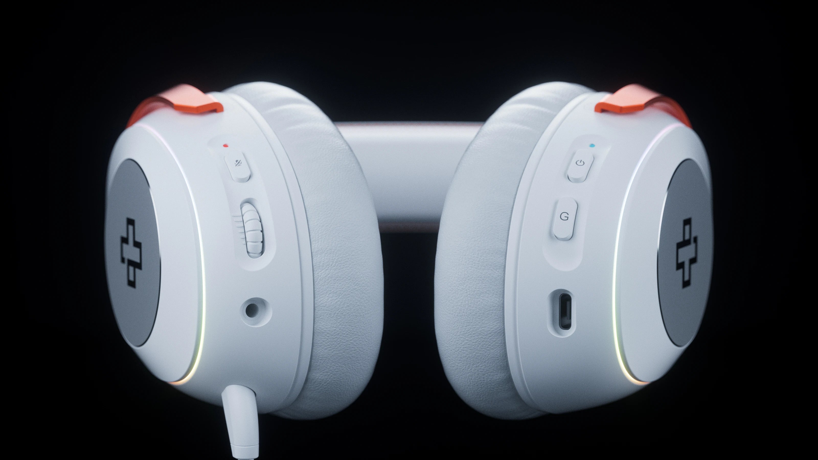 QwertyKey Pulse White, Trio Mode, RGB, Software, Microphone with AI Noise Canceling Wireless Gaming Headset