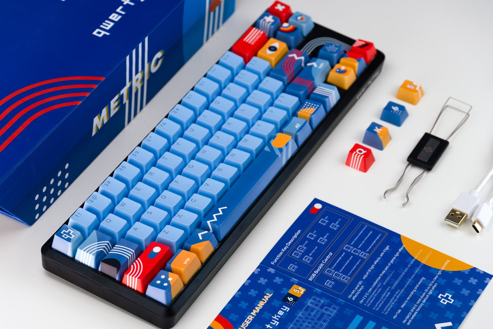 QwertyKey65 Metric Hotswap RGB Mechanical Gaming Keyboard - QwertyKey