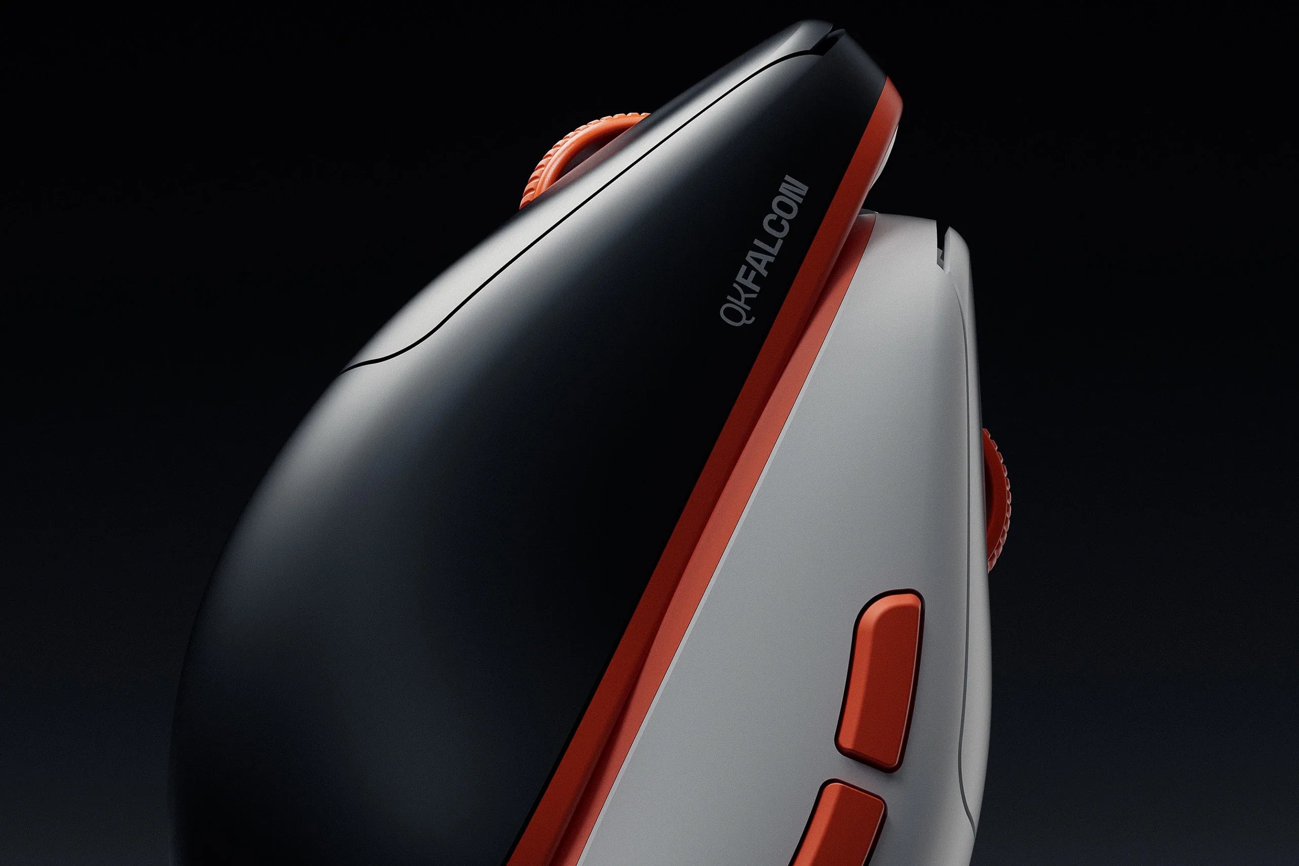 QwertyKey Falcon Black 8K, 30.000 DPI, Bluetooth Wireless Trio Mode, Pixart 3950 Gaming Mouse