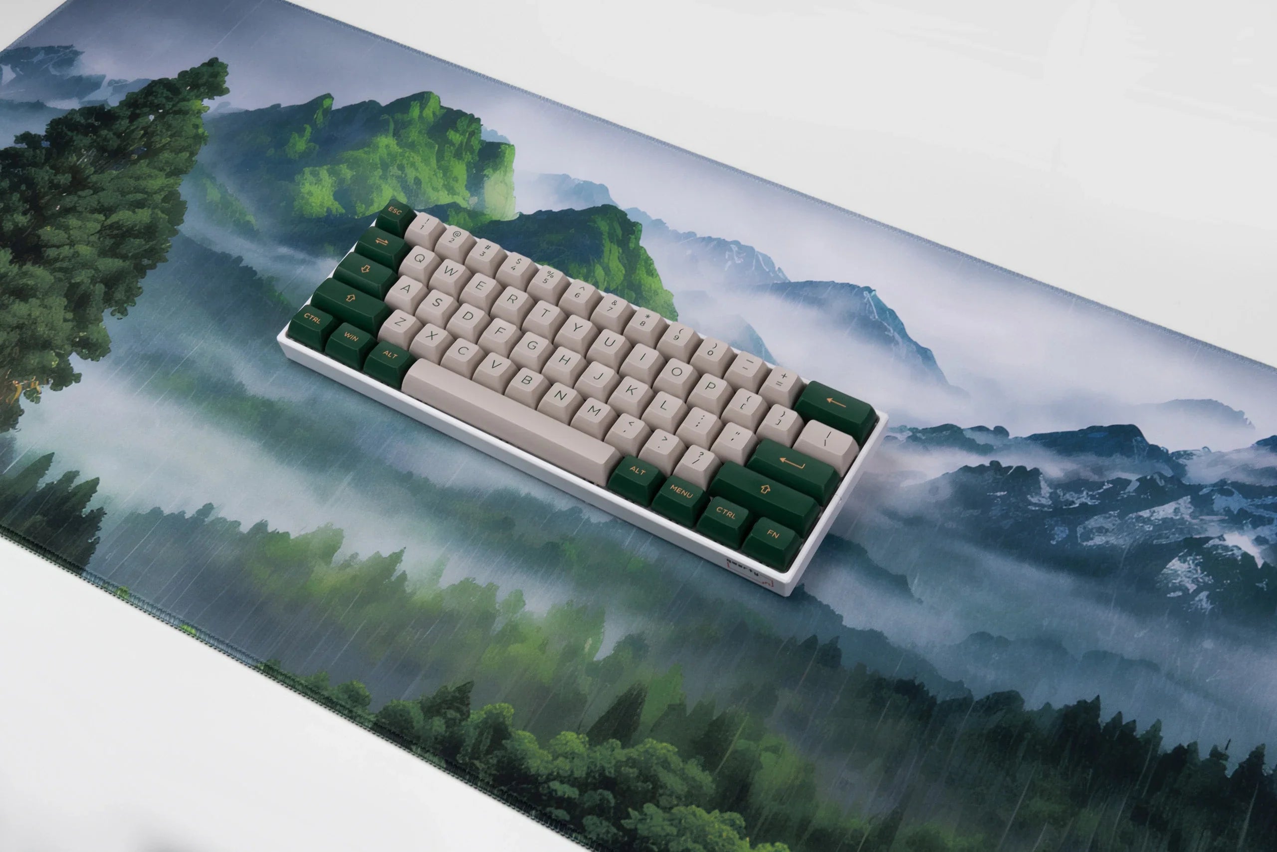 QwertyKey Forest Deskmat 4mm Stitched Edges