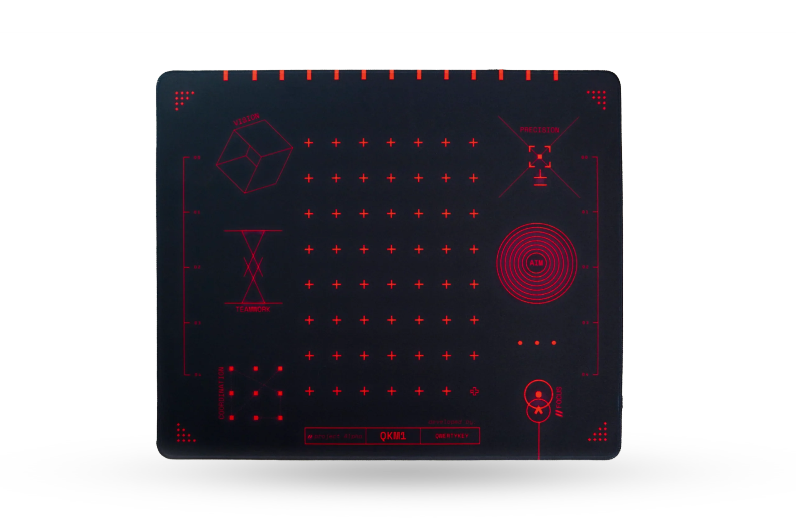 QwertyKey QKM1 Gaming Mousepad 4mm Stitched Edges