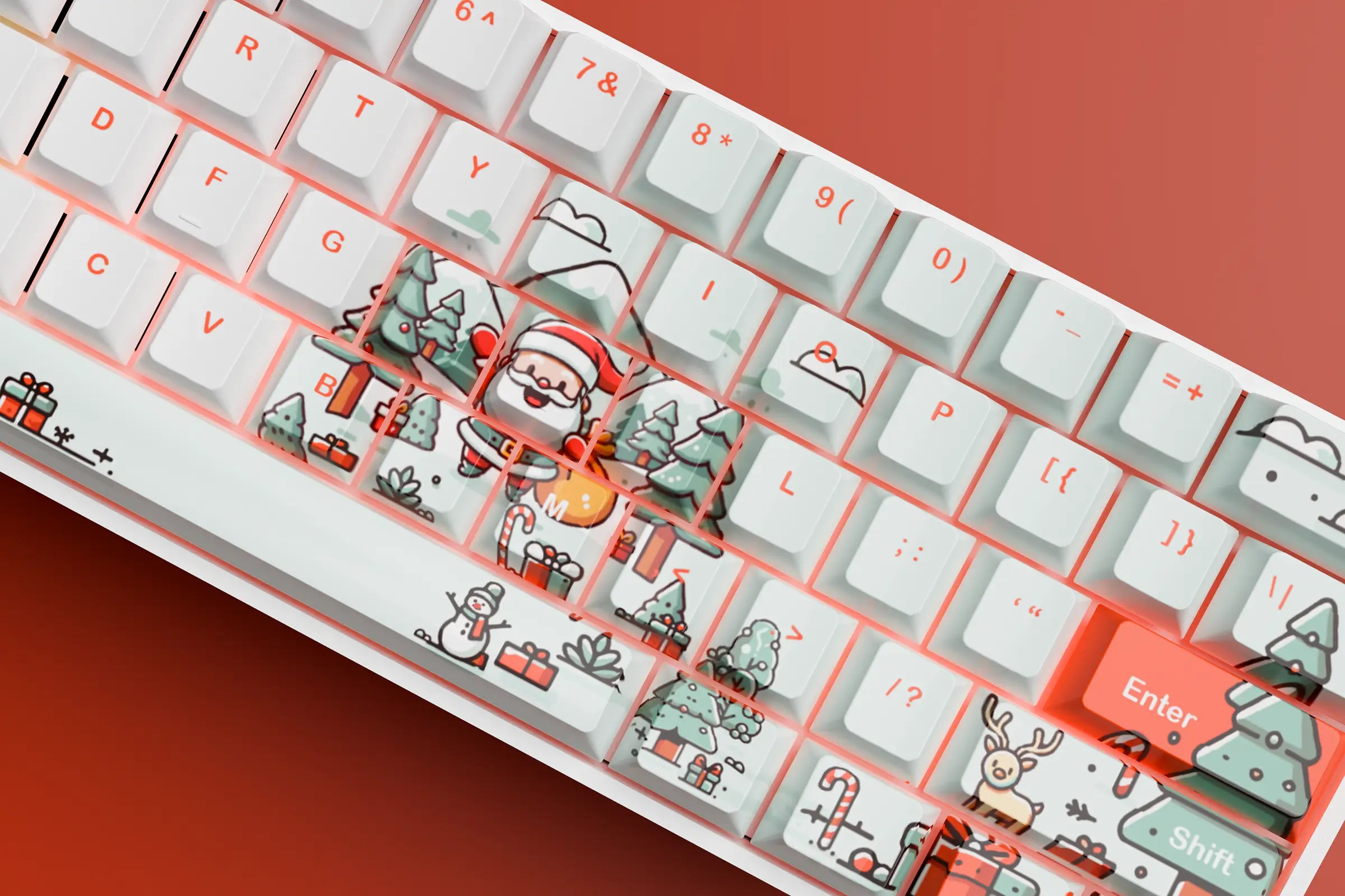 QwertyKey Santa Hotswap Christmas Mechanical Gaming Keyboard