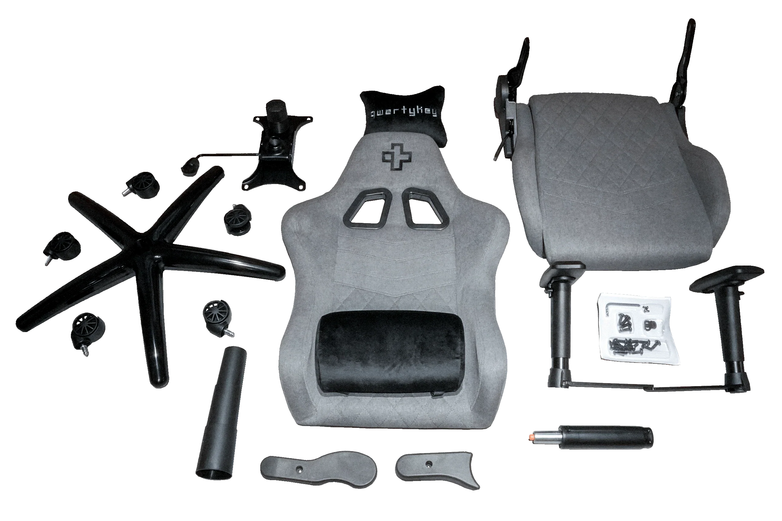 QwertyKey - QK/ALT, Gray Gaming Chair