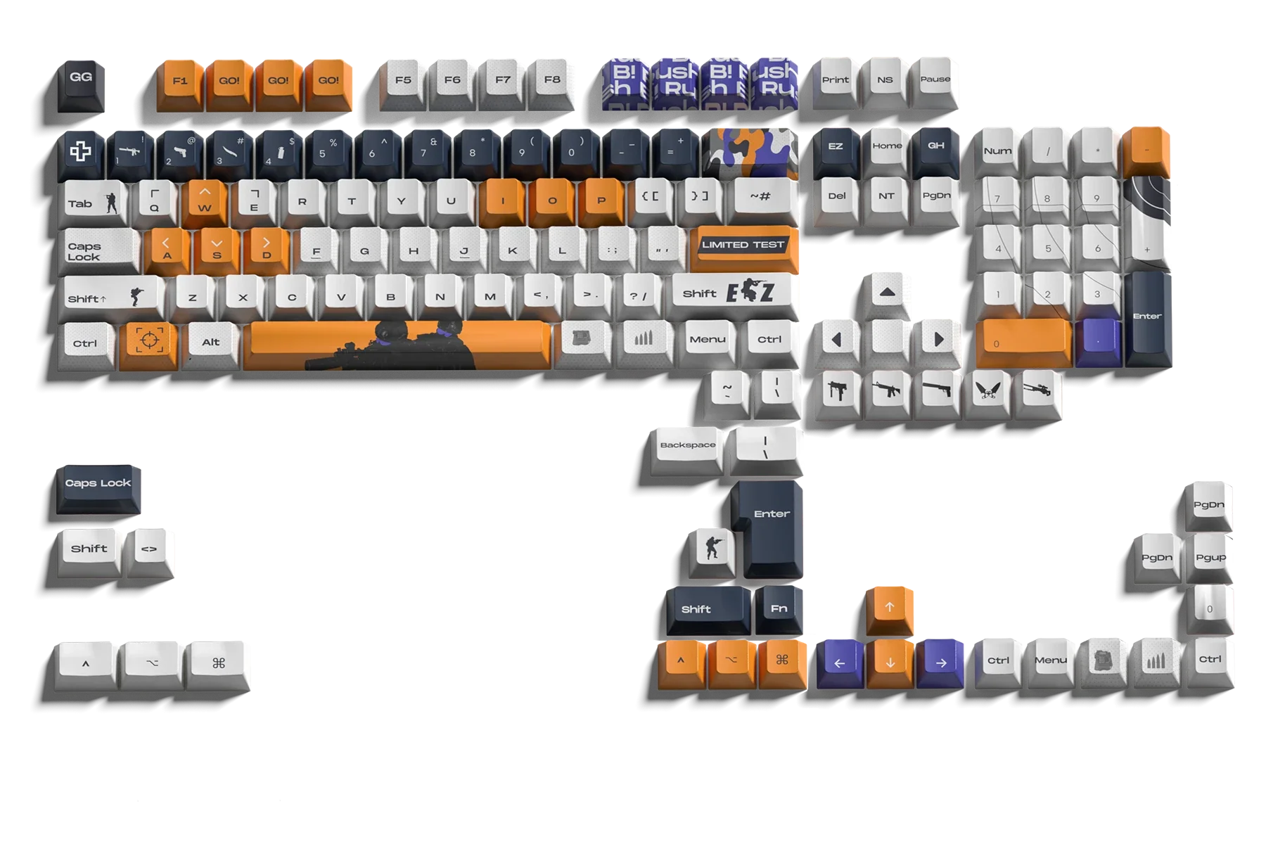 QwertyKey CS Dye Sub Cherry Profile Keycap Set