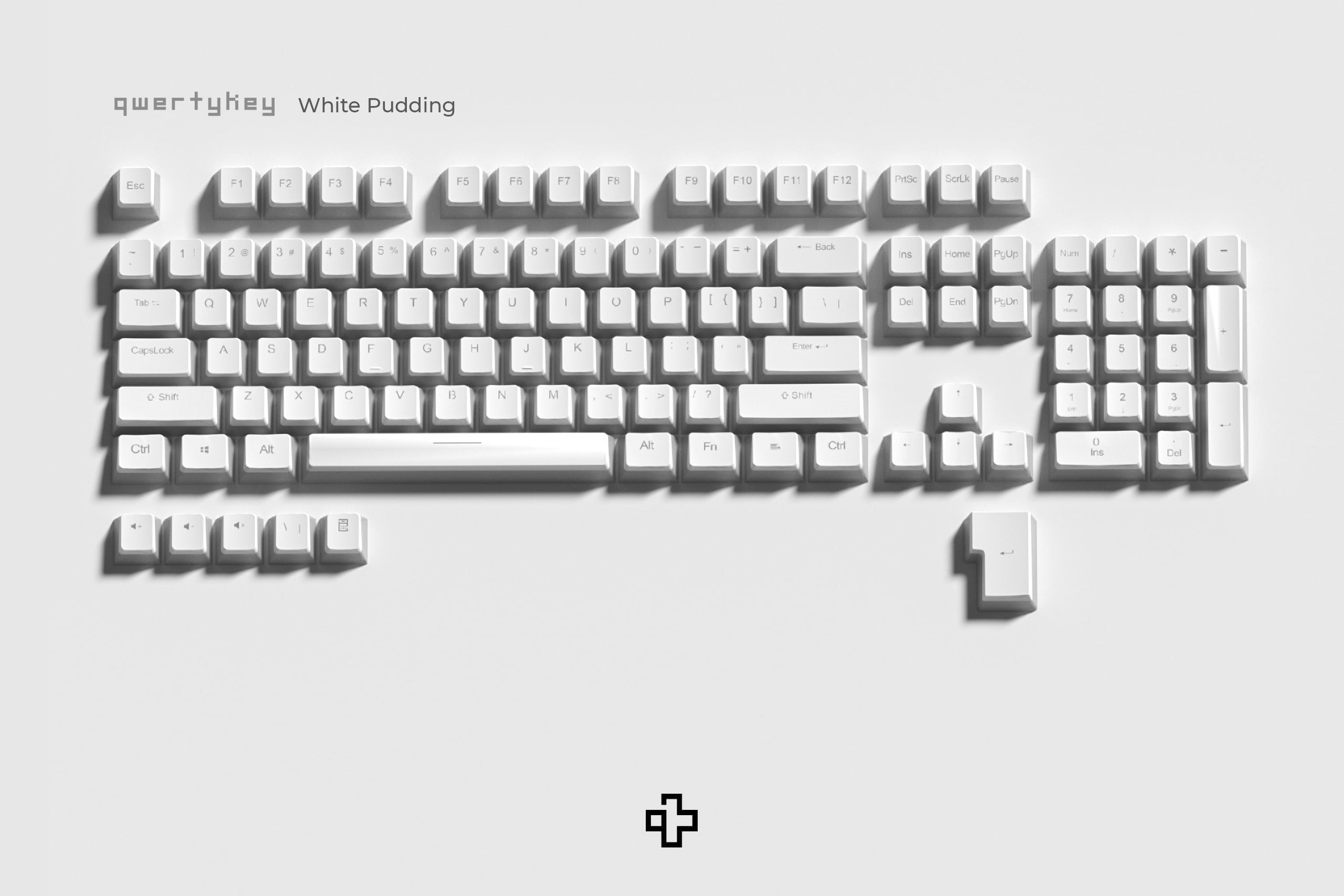 Set Keycaps White Pudding Translucent Profile OEM Material PBT - QwertyKey