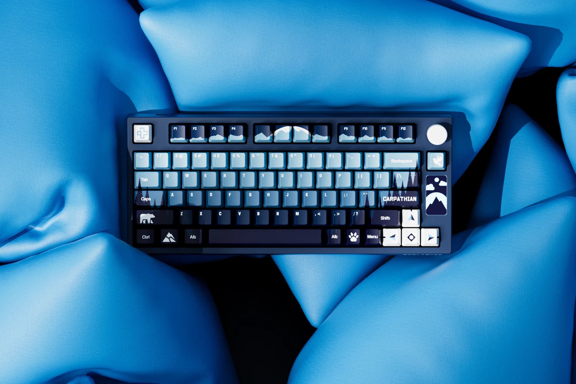 QwertyKey75 Carpathian Bluetooth Wireless Hotswap RGB VIA/QMK Gasket Mounted Mechanical Gaming Keyboard