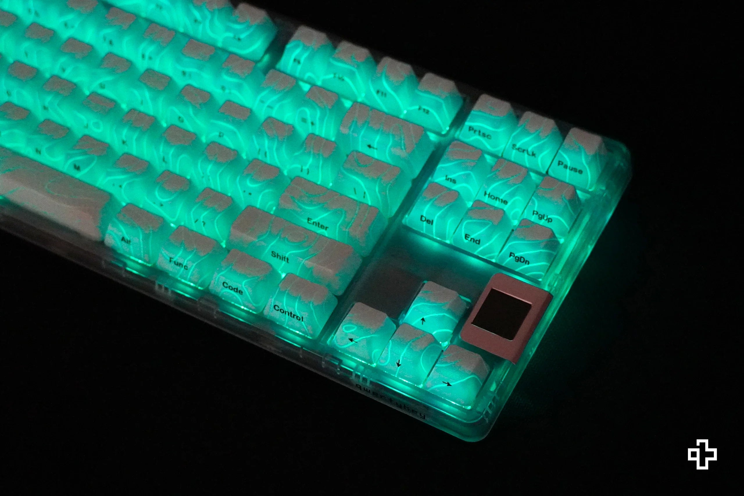 QwertyKey Topographic White IMD Technology Keycap Set