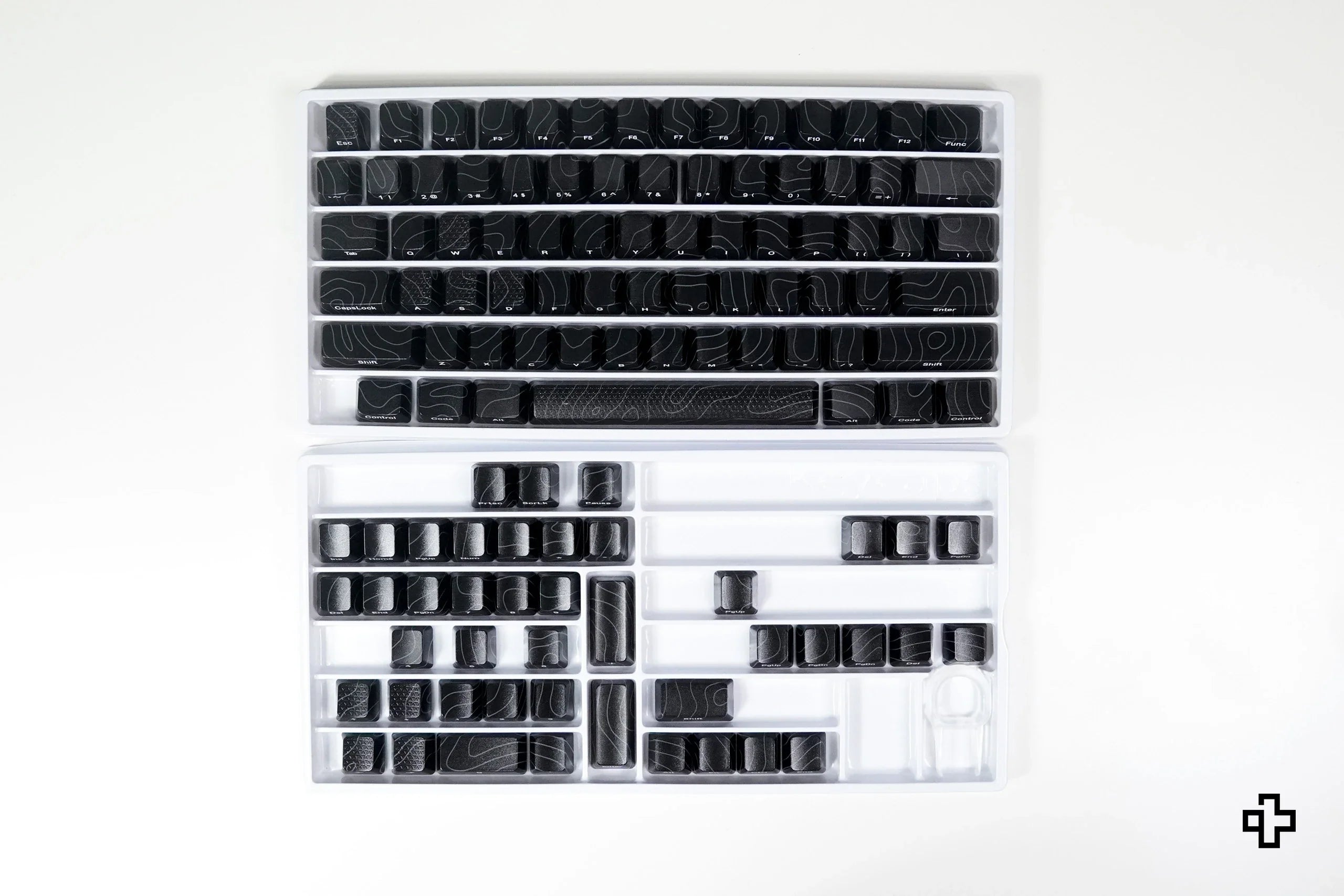 Topographic QwertyKey IMD Technology Black Keycap Set