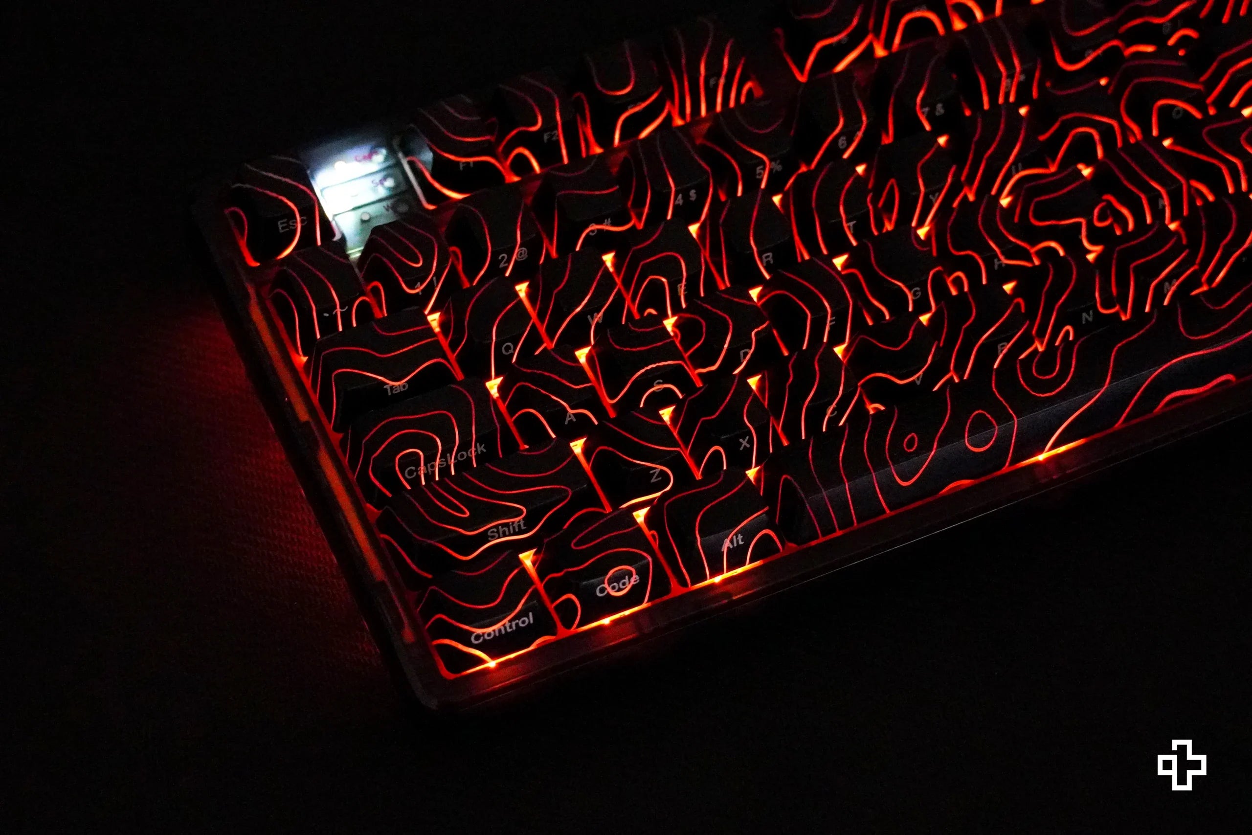 Topographic QwertyKey IMD Technology Black Keycap Set