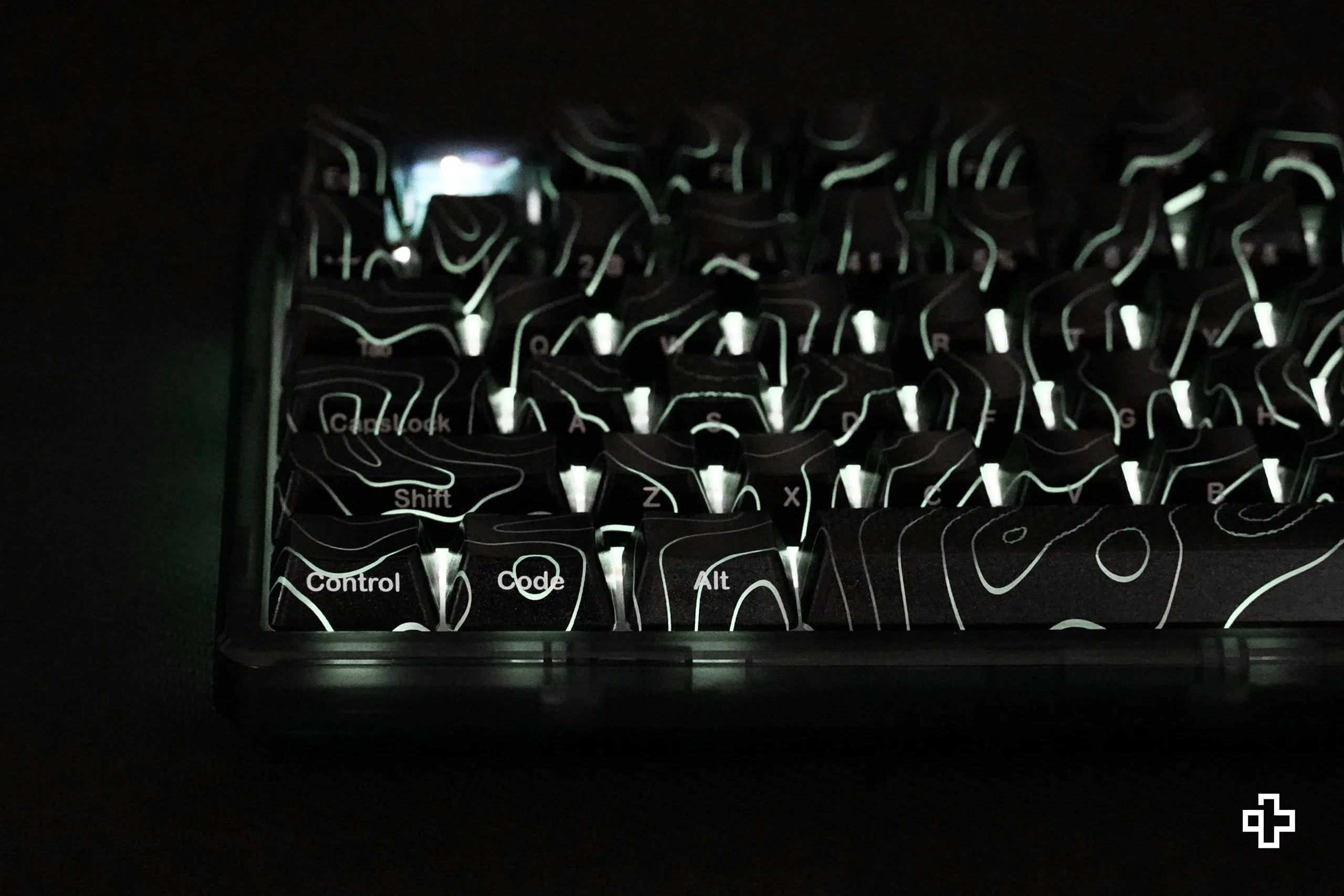 Topographic QwertyKey IMD Technology Black Keycap Set