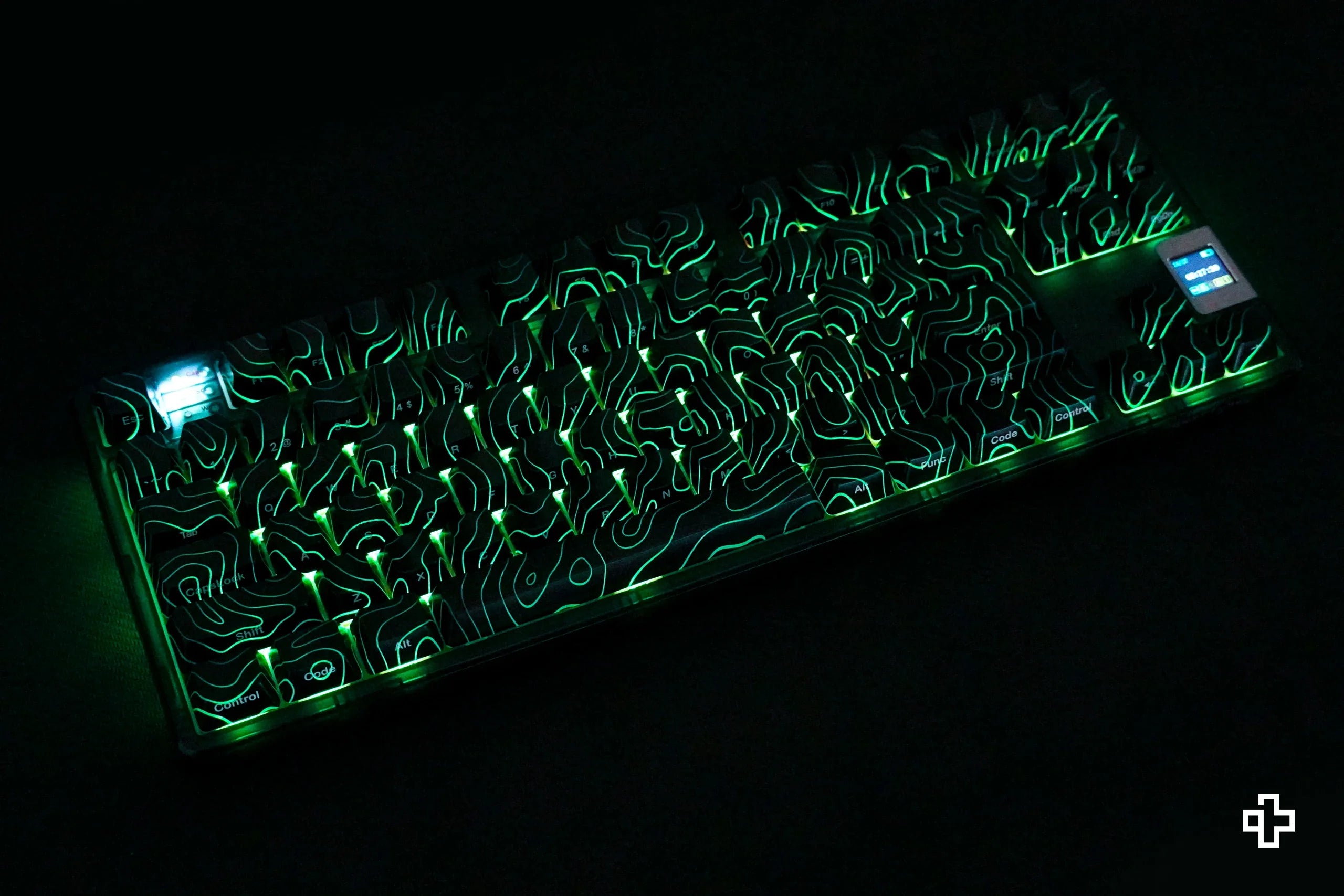 Topographic QwertyKey IMD Technology Black Keycap Set