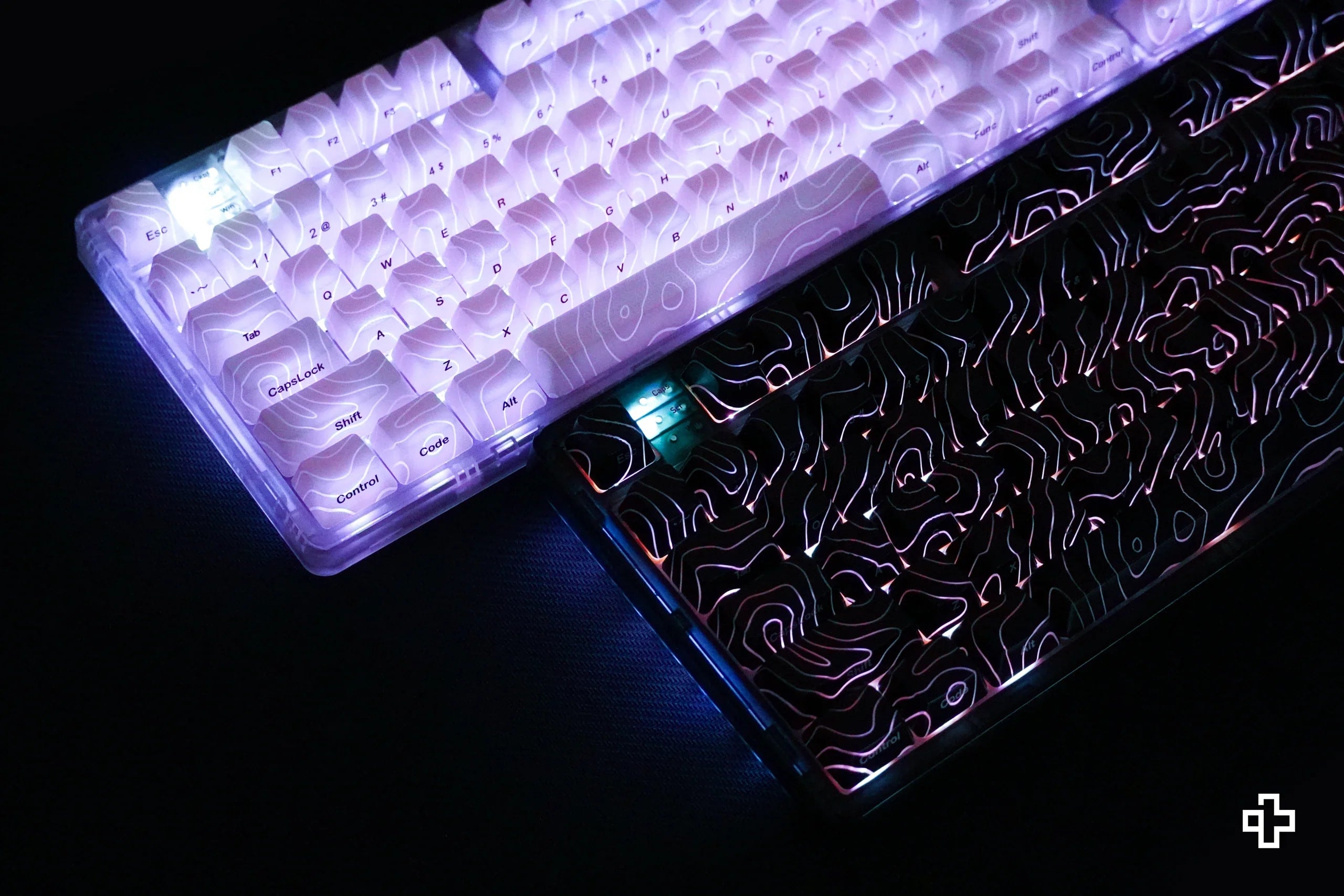 Topographic QwertyKey IMD Technology Black Keycap Set