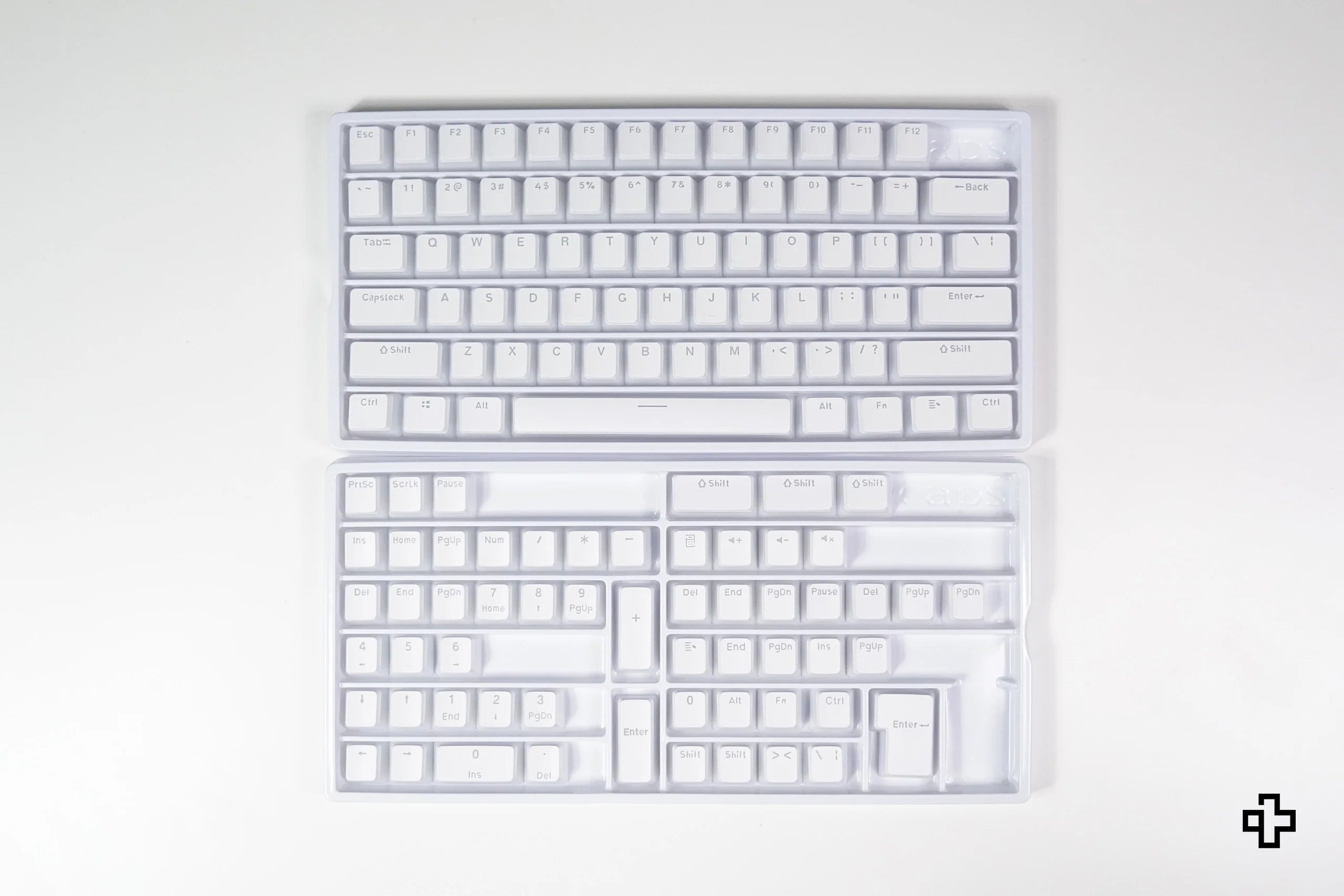 White Pudding Translucent OEM Profile PBT Keycap Set